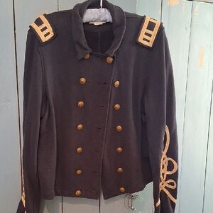 Denim & Supply Ralph Lauren Dark Blue Utility Jacket with Gold Details